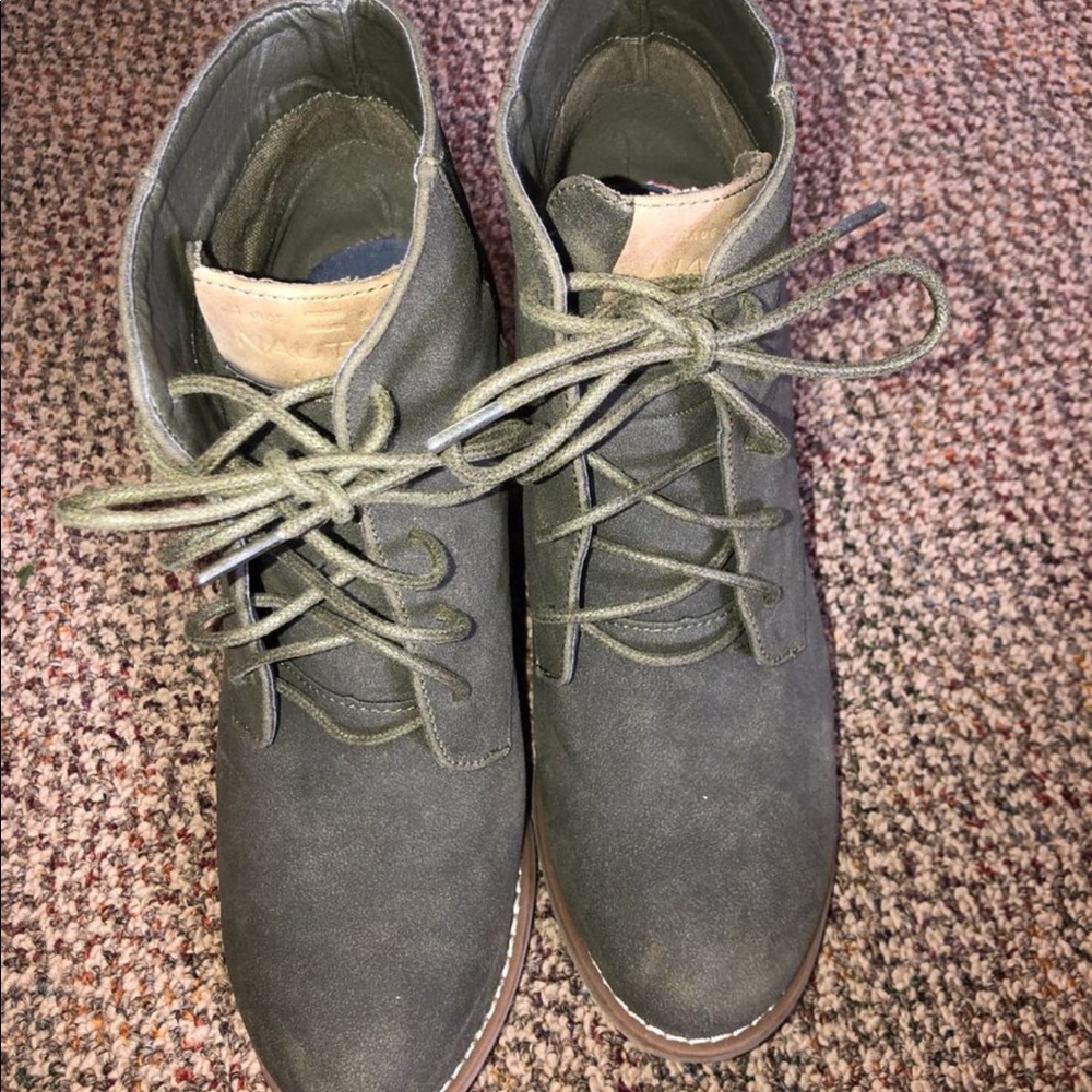 Olive green booties